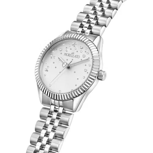 Orologio donna morellato color argento quadrante bianco collezione magia