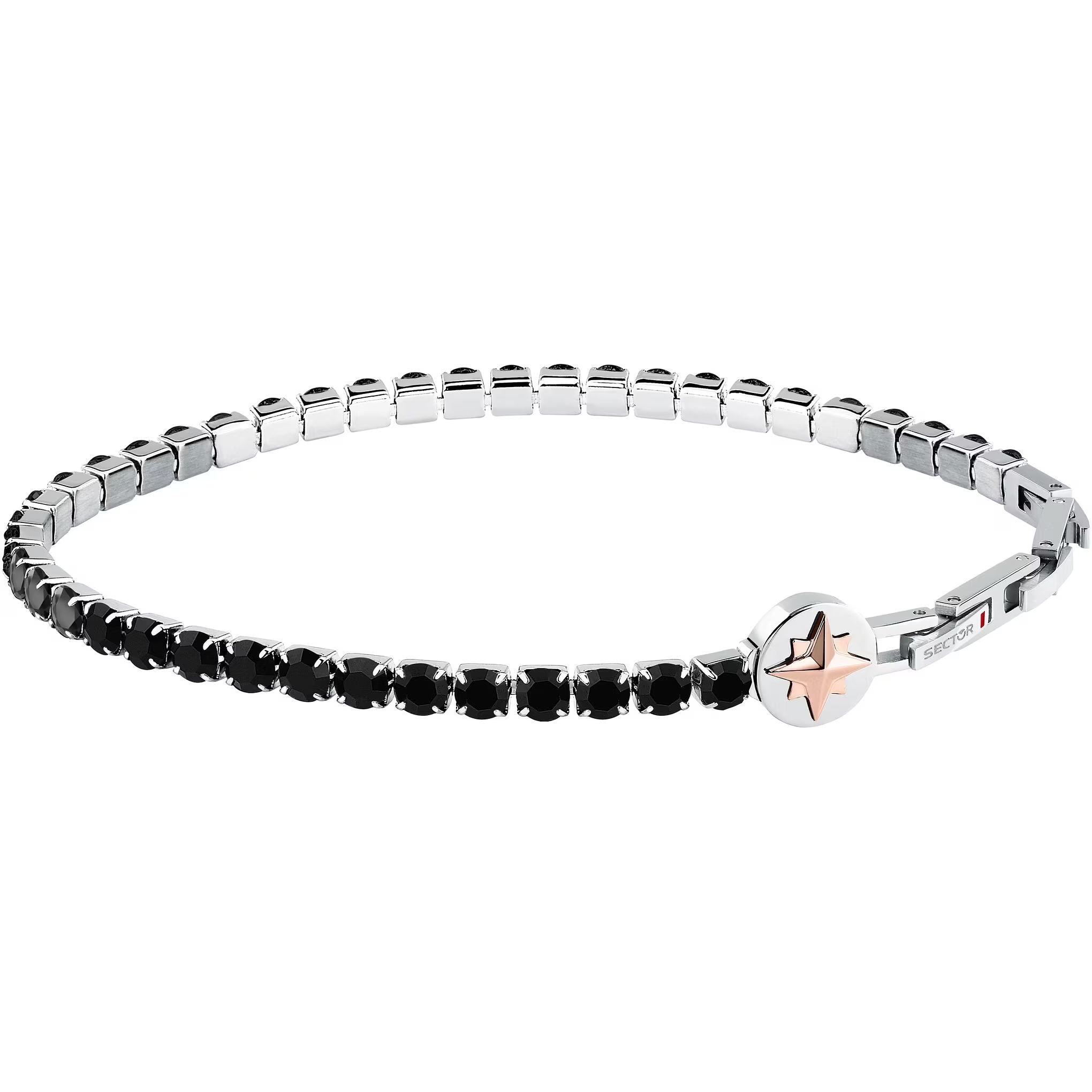 Bracciale uomo nero sector collezione tennis