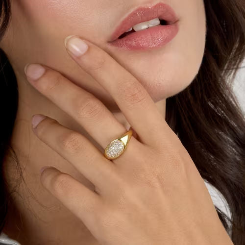 Anello donna morellato color oro collezione pave' SZ16