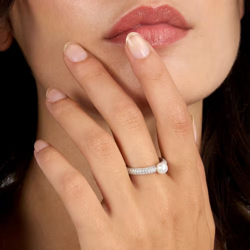 Anello Donna morellato argento collezione perla SZ16