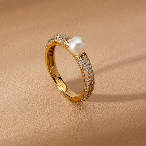 Anello donna morellato color oro collezione perla SZ18