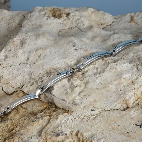 Bracciale uomo morellato color argento collezione gold