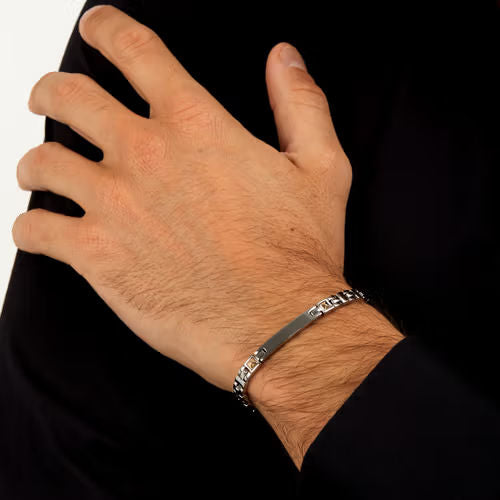 Bracciale uomo morellato color argento collezione gold