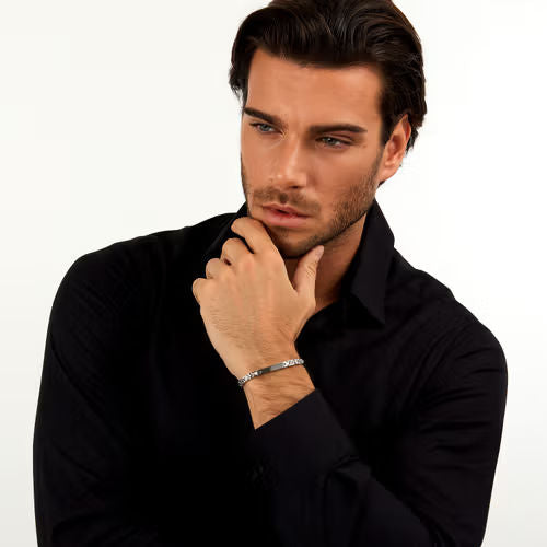 Bracciale uomo morellato color argento collezione gold