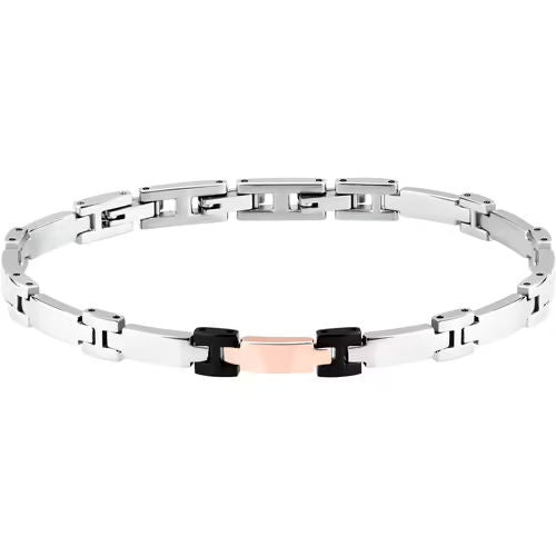 Bracciale uomo morellato color argento collezione motown