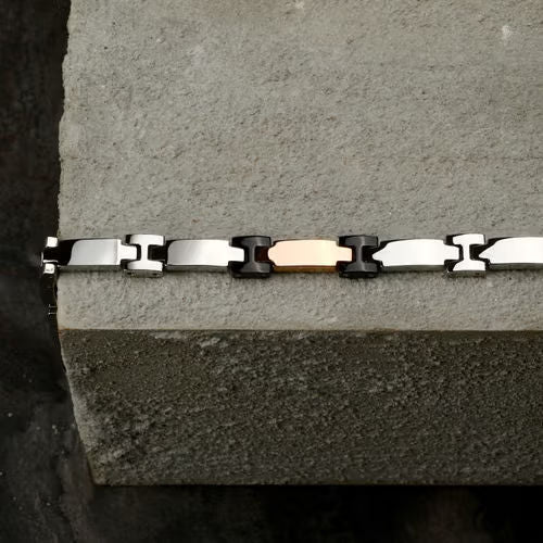 Bracciale uomo morellato color argento collezione motown