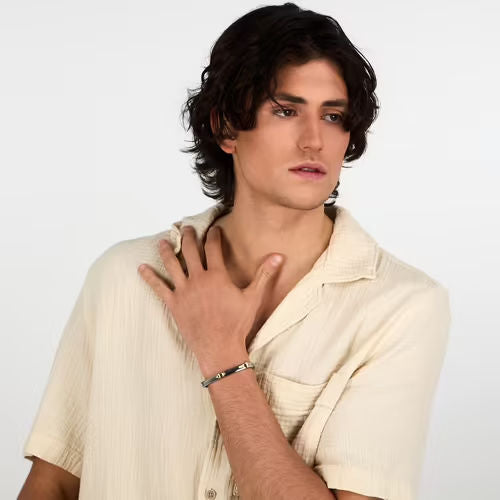 Bracciale uomo morellato color argento collezione motown