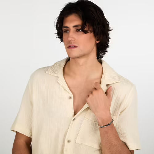 Bracciale uomo morellato color argento collezione motown