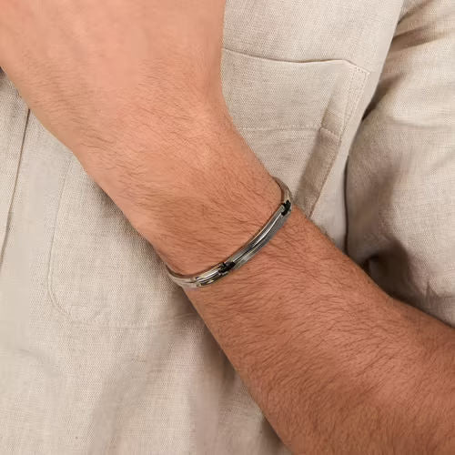 Bracciale uomo morellato color argento collezione motown