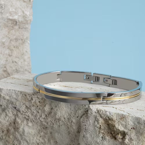 Bracciale uomo morellato color argento oro collezione motown