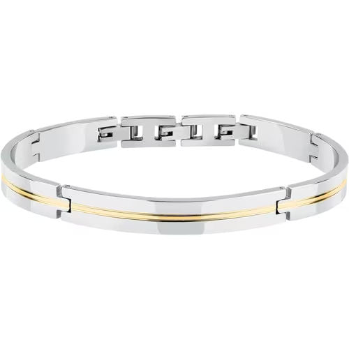 Bracciale uomo morellato color argento oro collezione motown