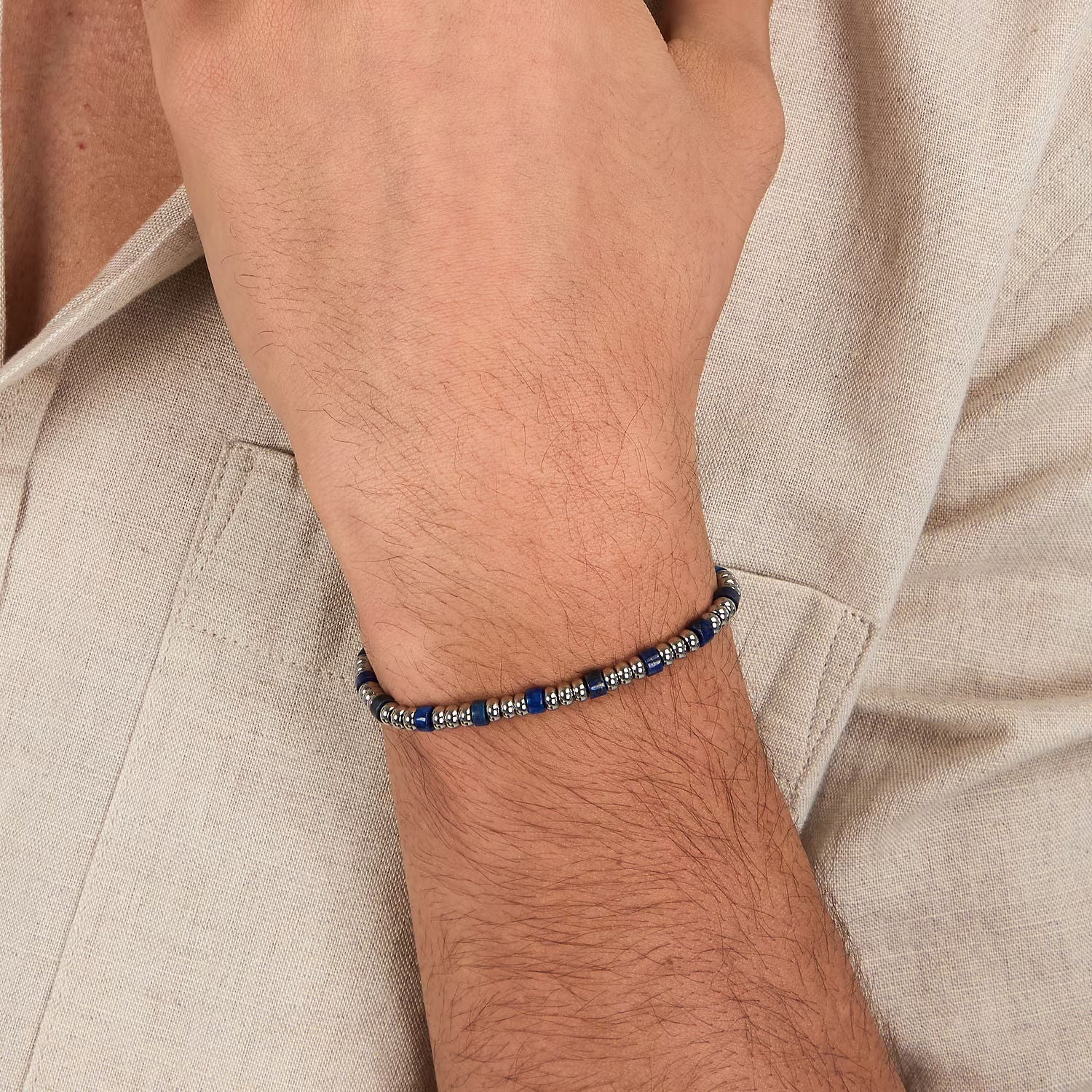 Bracciale uomo sector lasurite blu collezione basic
