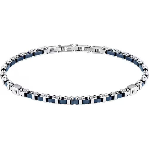 Bracciale uomo sector argento blu collezione ceramic