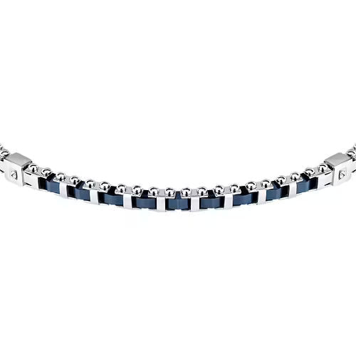 Bracciale uomo sector argento blu collezione ceramic