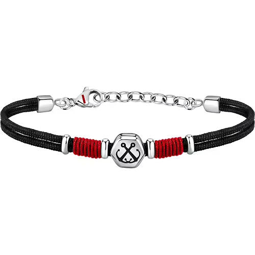 Bracciale uomo sector nero rosso collezione marine