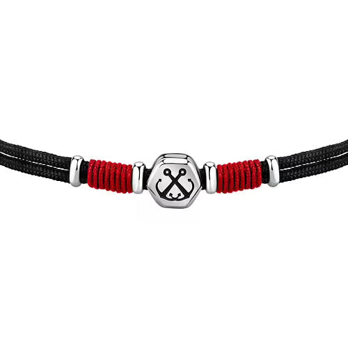 Bracciale uomo sector nero rosso collezione marine