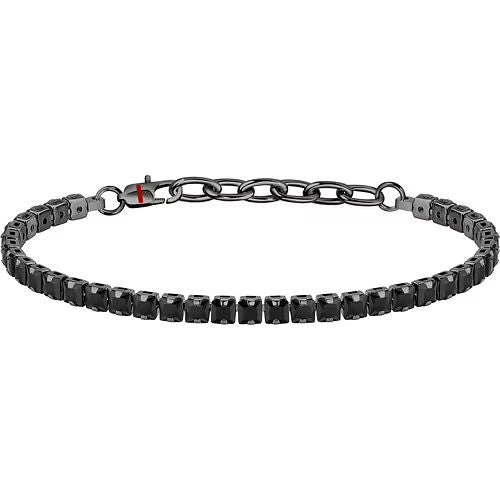 Bracciale uomo sector zirconi neri collezione tennis