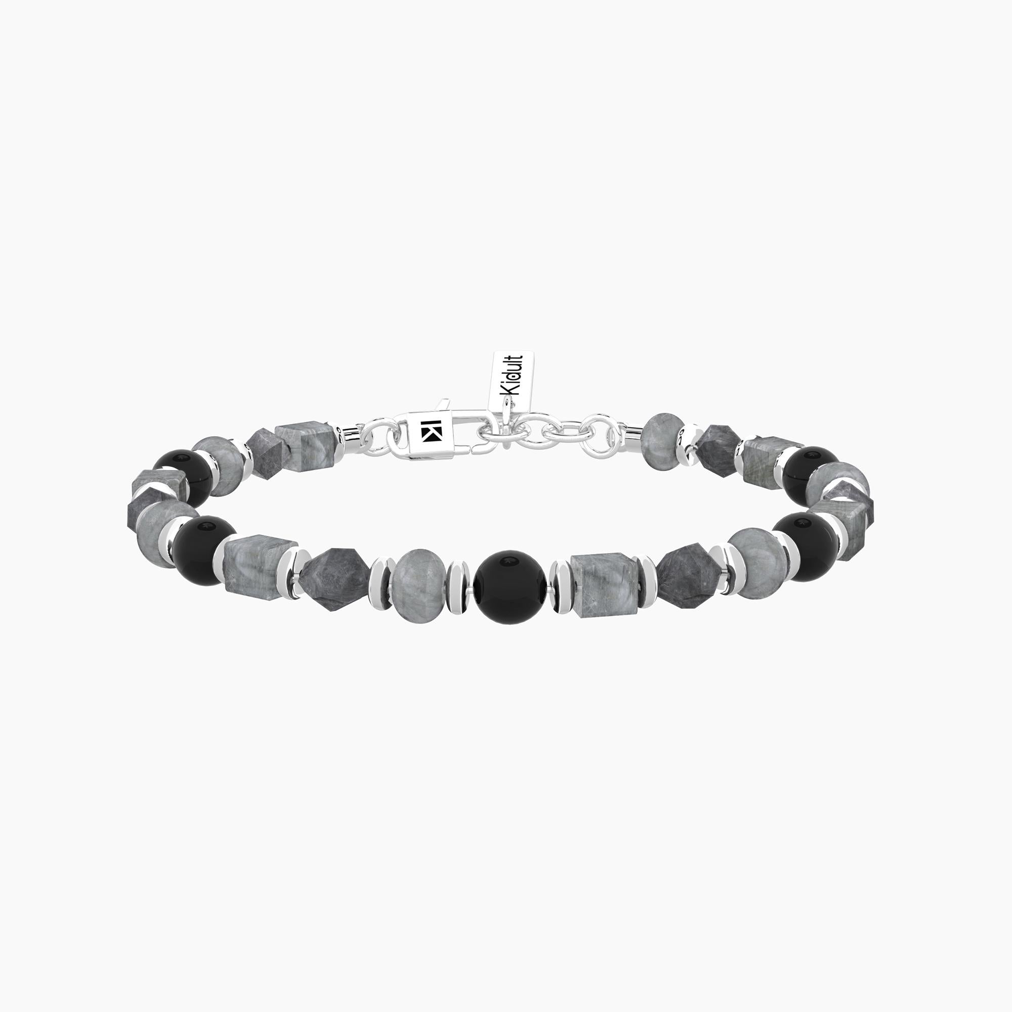 Bracciale kidult in acciaio 316L agata