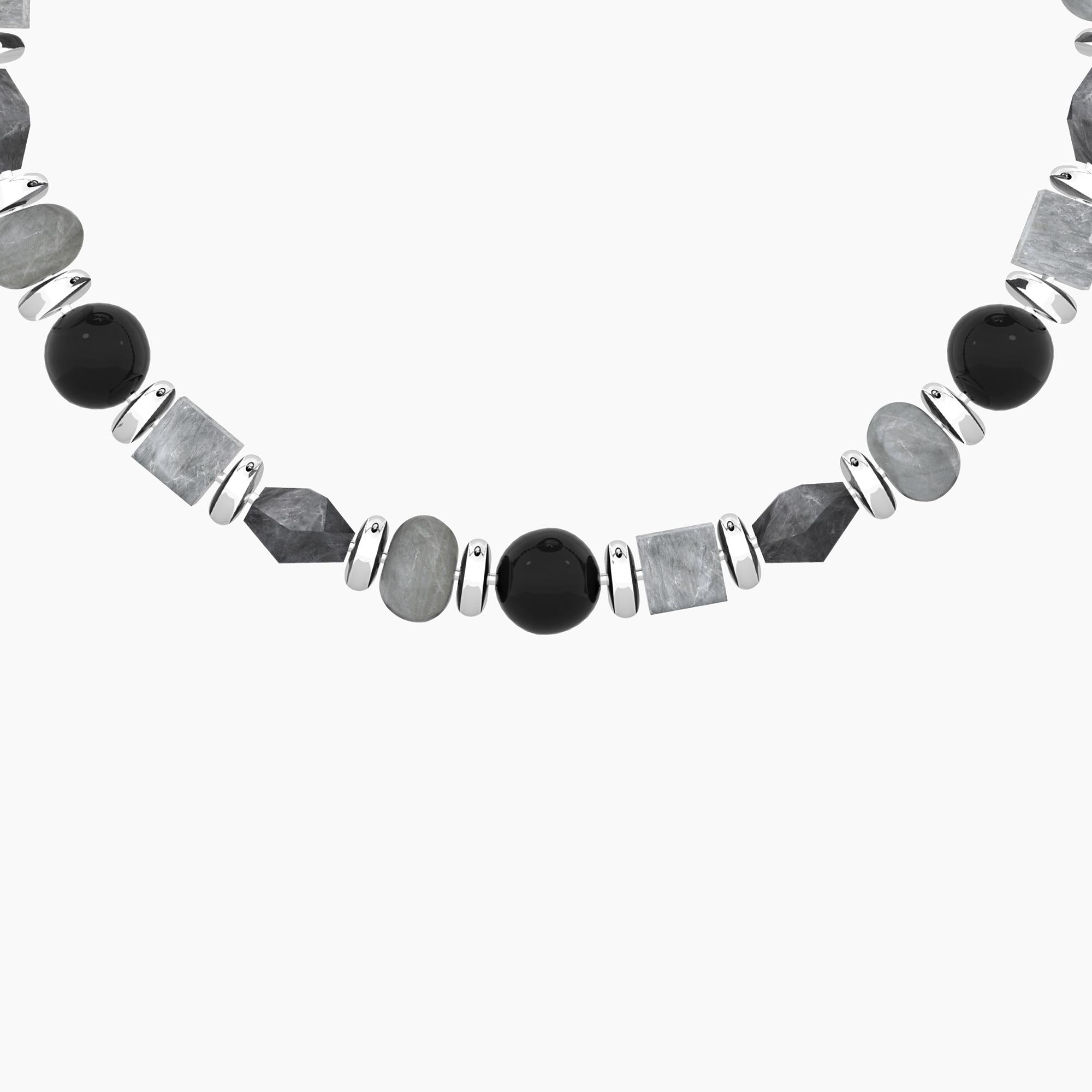 Bracciale kidult in acciaio 316L agata