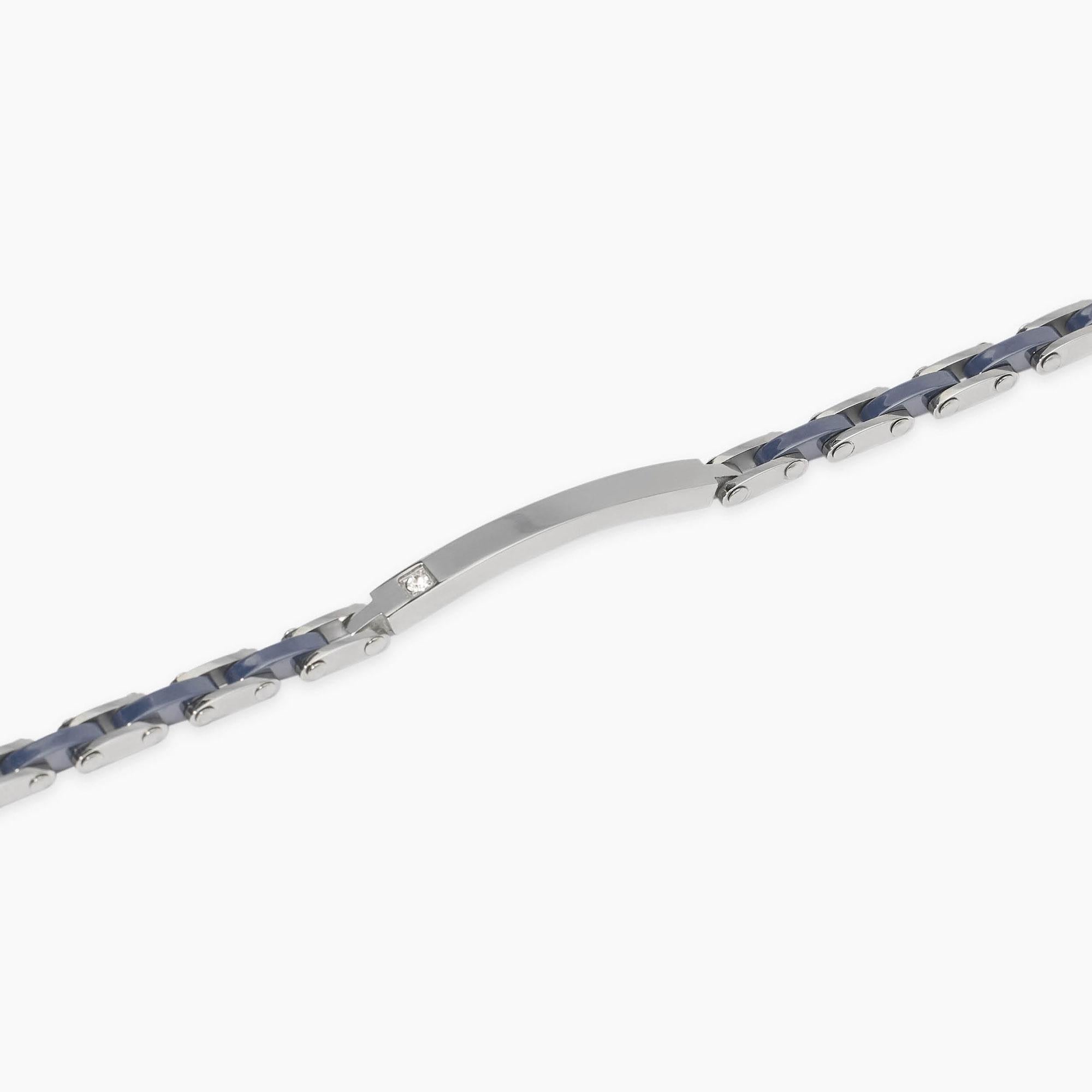 Bracciale kidult in acciaio 316L ceramica cristalli