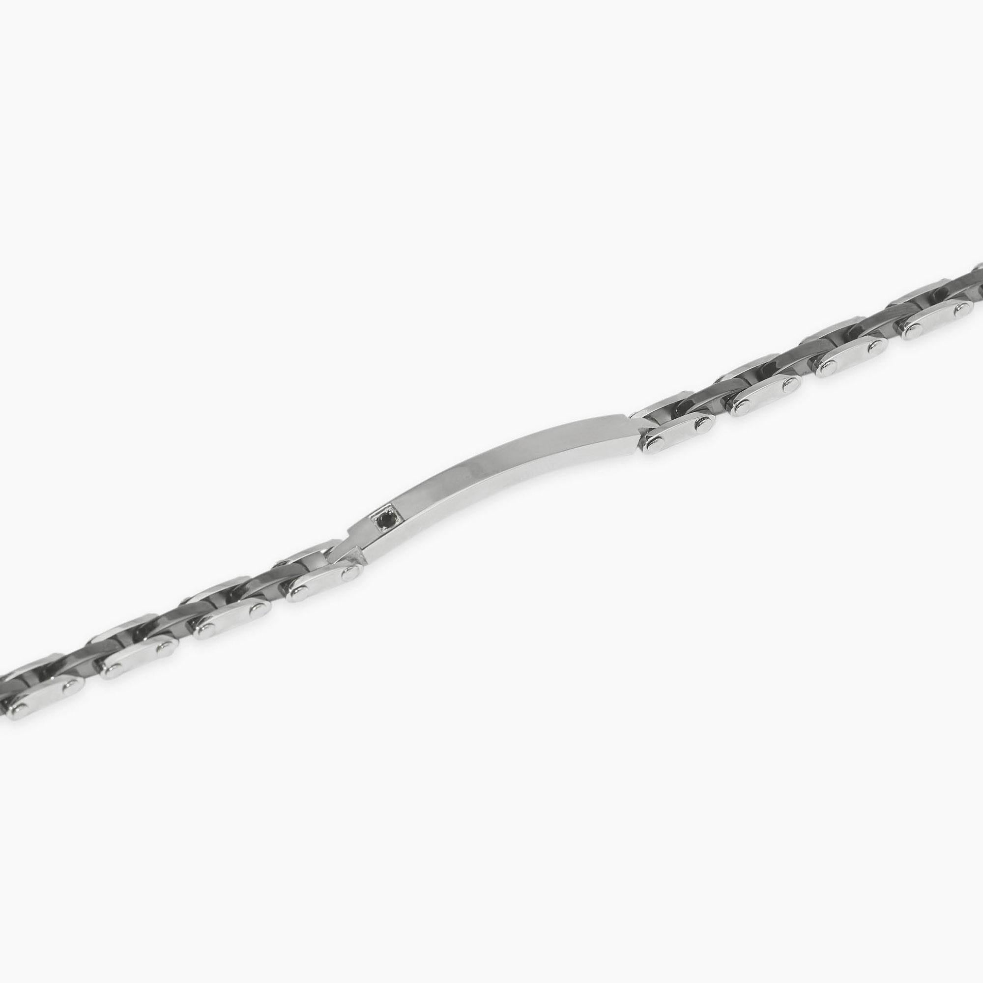 Bracciale kidult in acciaio 316L ceramica cristalli