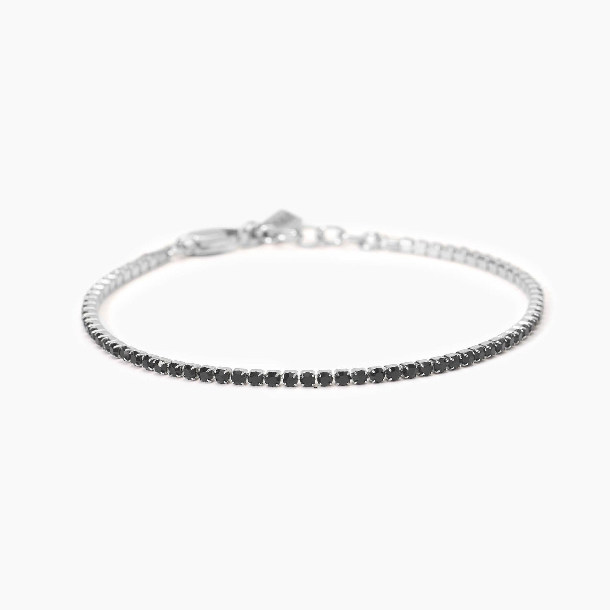 Bracciale kidult in acciaio 316L cristalli
