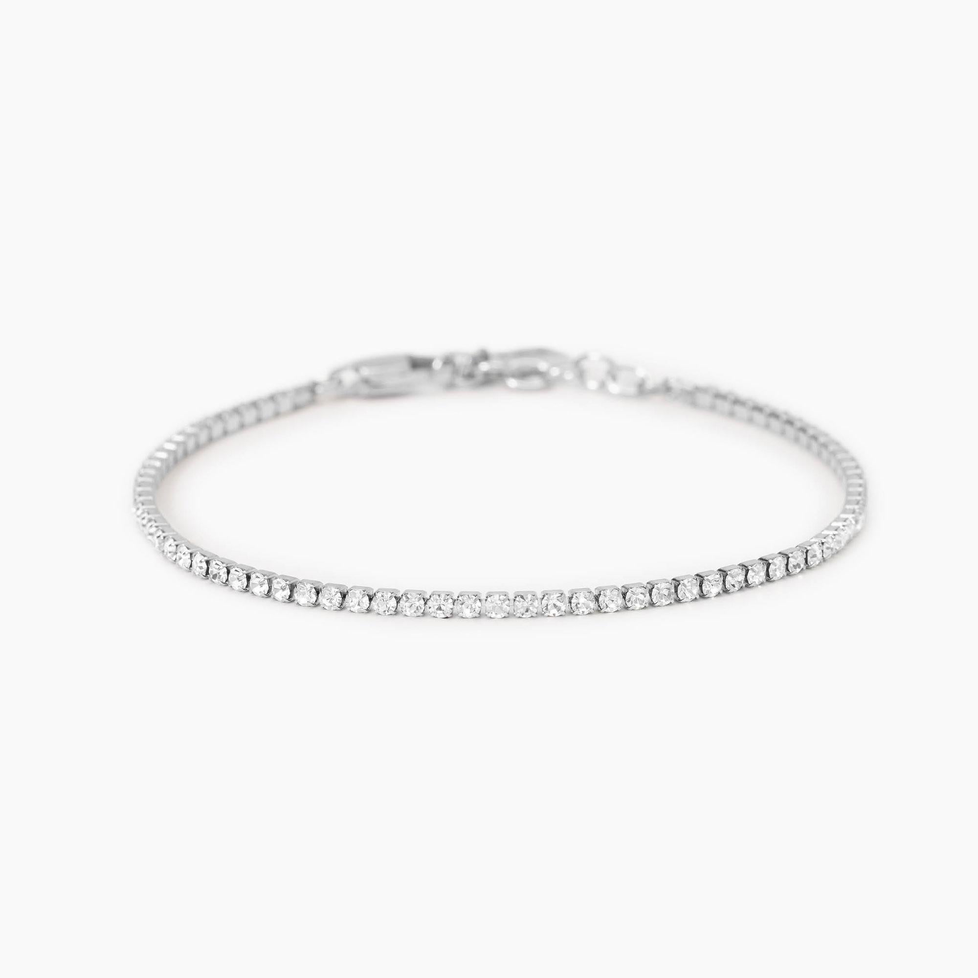 Bracciale kidult in acciaio 316L cristalli