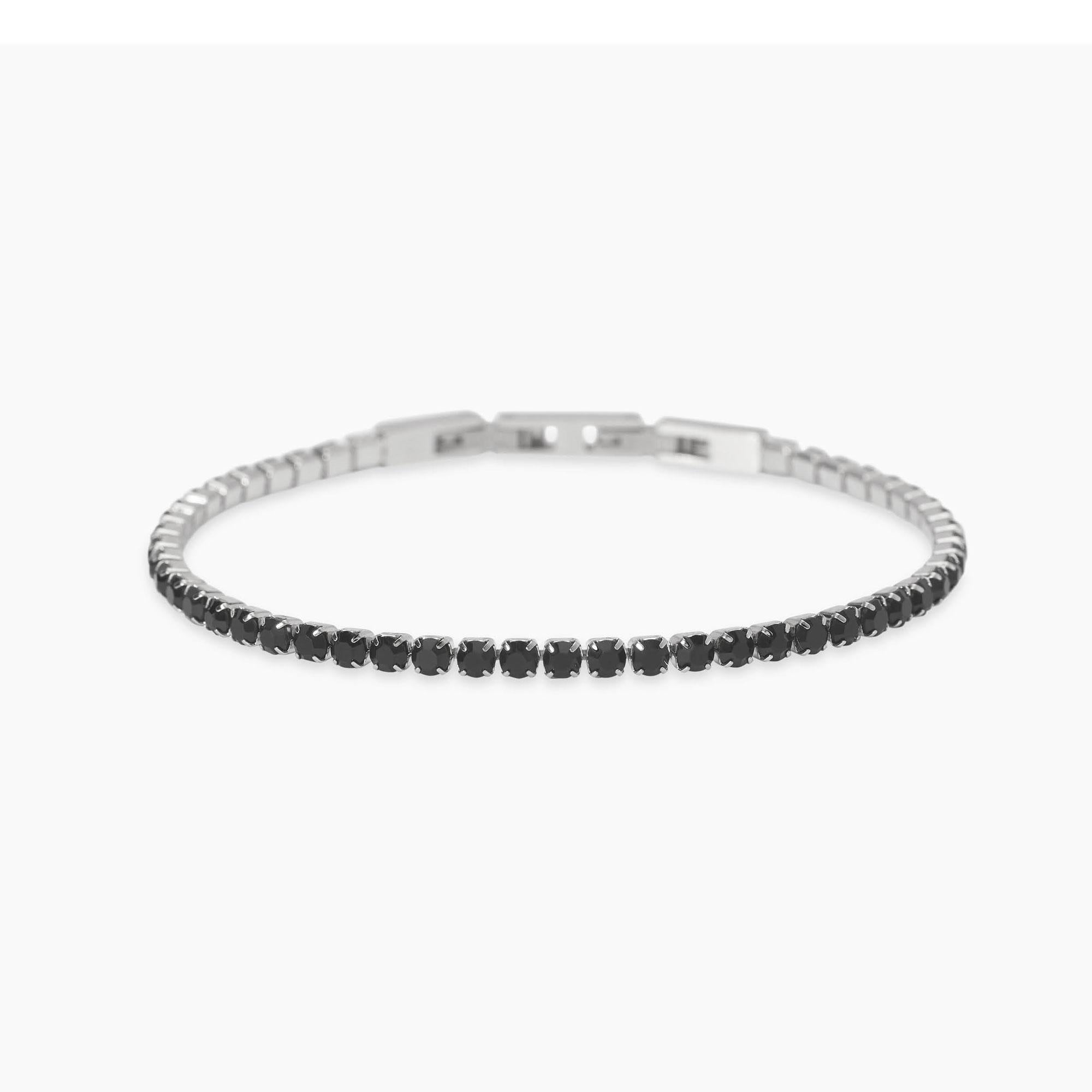 Bracciale kidult in acciaio 316L cristalli