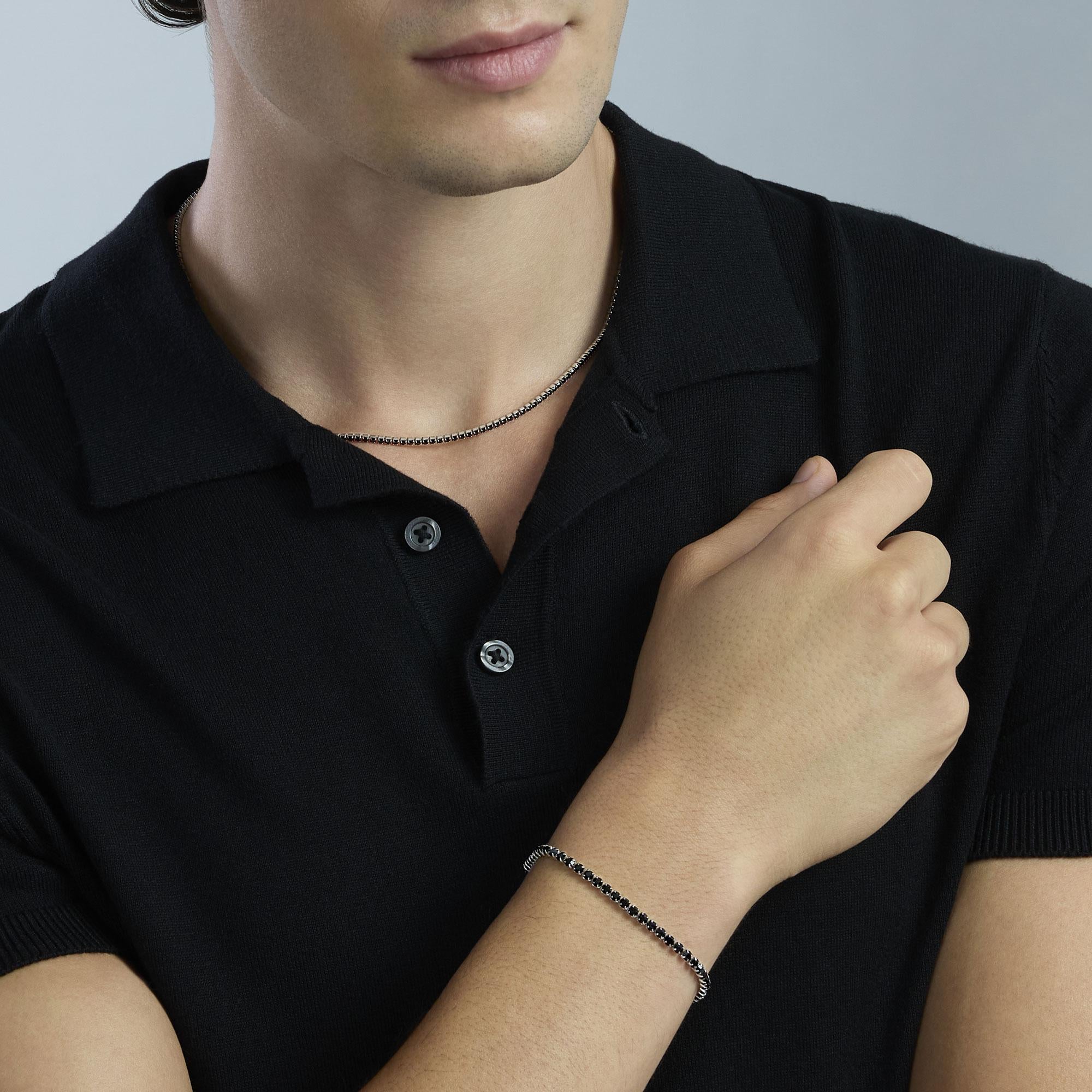 Bracciale kidult in acciaio 316L cristalli