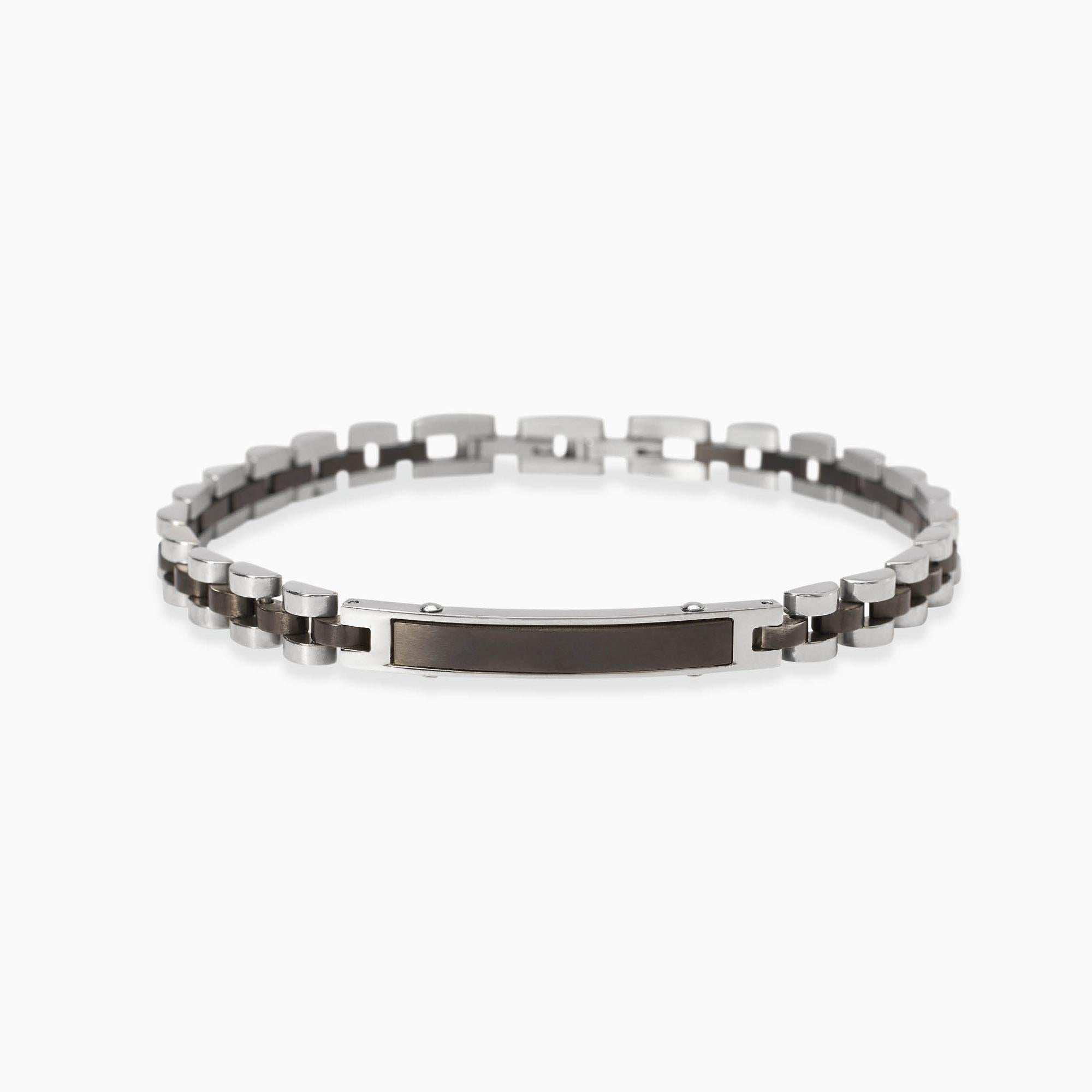 Bracciale kidult in acciaio 316L PVD gunmetal