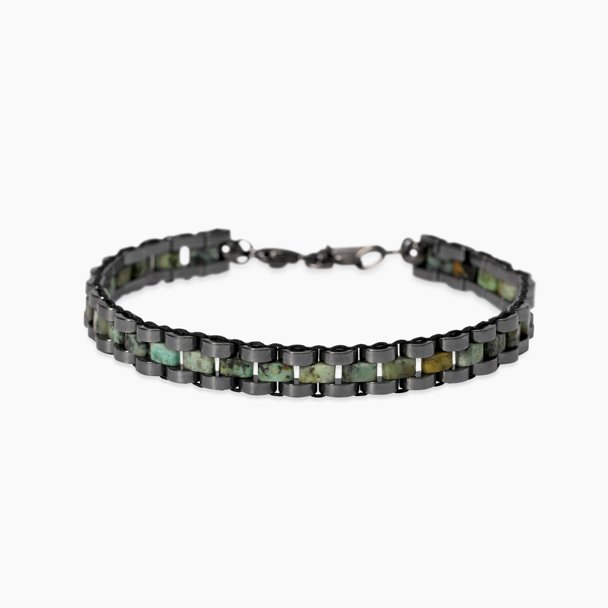 Bracciale kidult in acciaio 316L PVD gunmetal emat turch