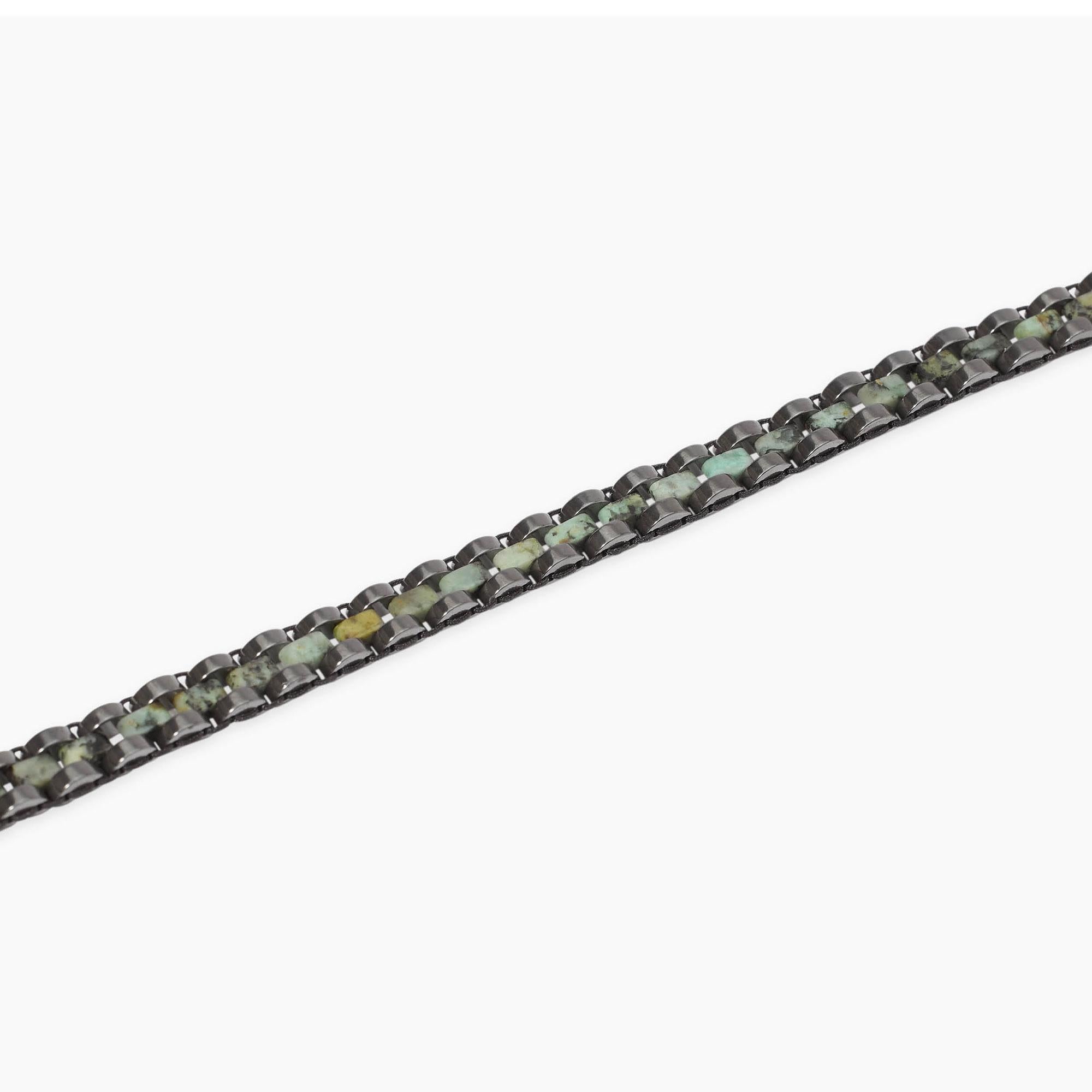 Bracciale kidult in acciaio 316L PVD gunmetal emat turch