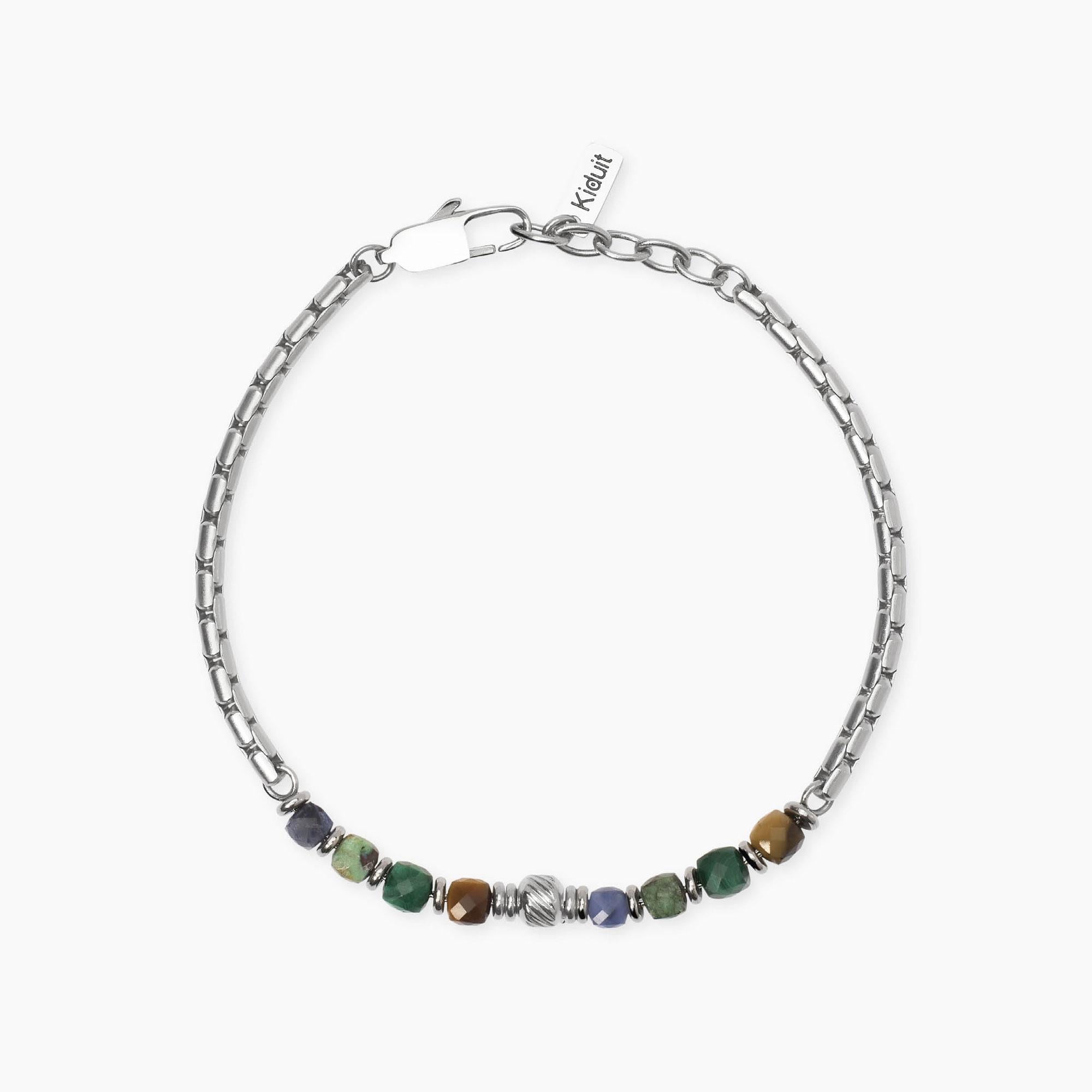 Bracciale kidult in acciaio 316L pietre