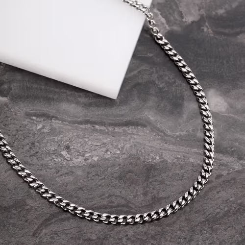 Collana uomo morellato color argento collezione motown