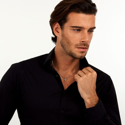 Collana uomo morellato color argento collezione gold