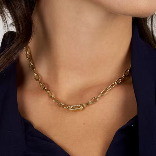 Collana donna morellato color oro collezione intrecci