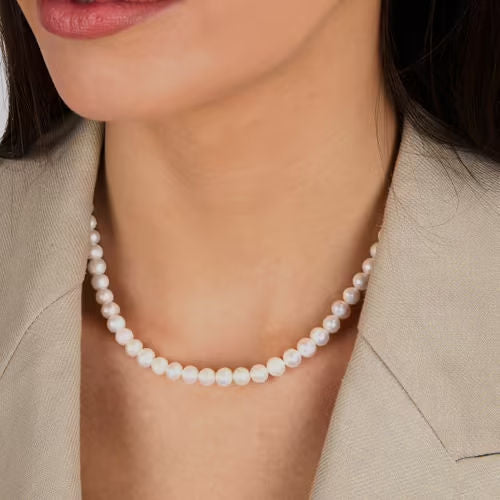 Collana donna morellato argento e perle collezione perla essenziale