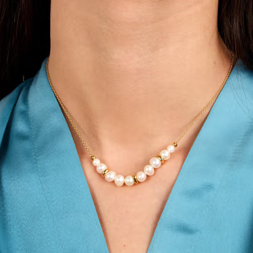 Collana donna morellato color oro collezione perla