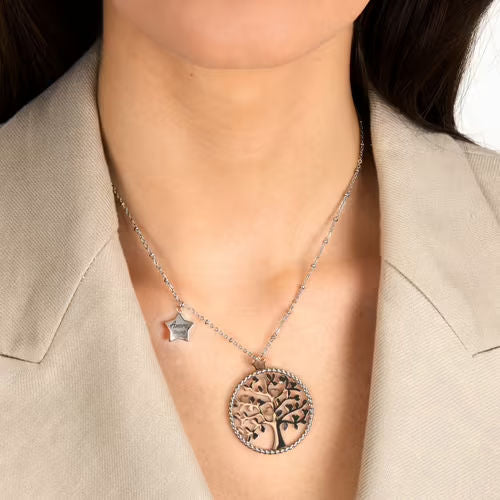 Collana donna morellato color argento collezione talismani