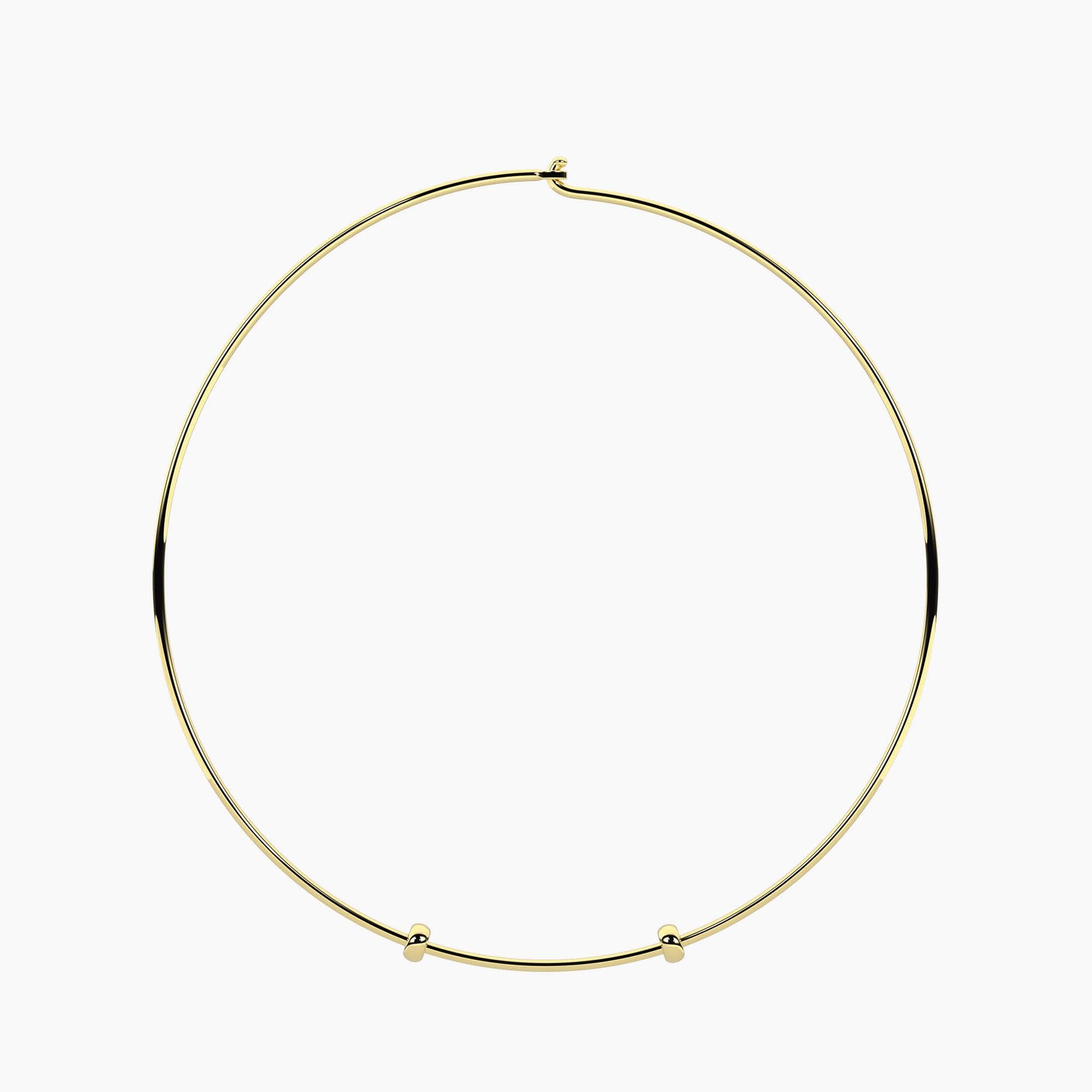 Girocollo kidult in acciaio 316L PVD giallo