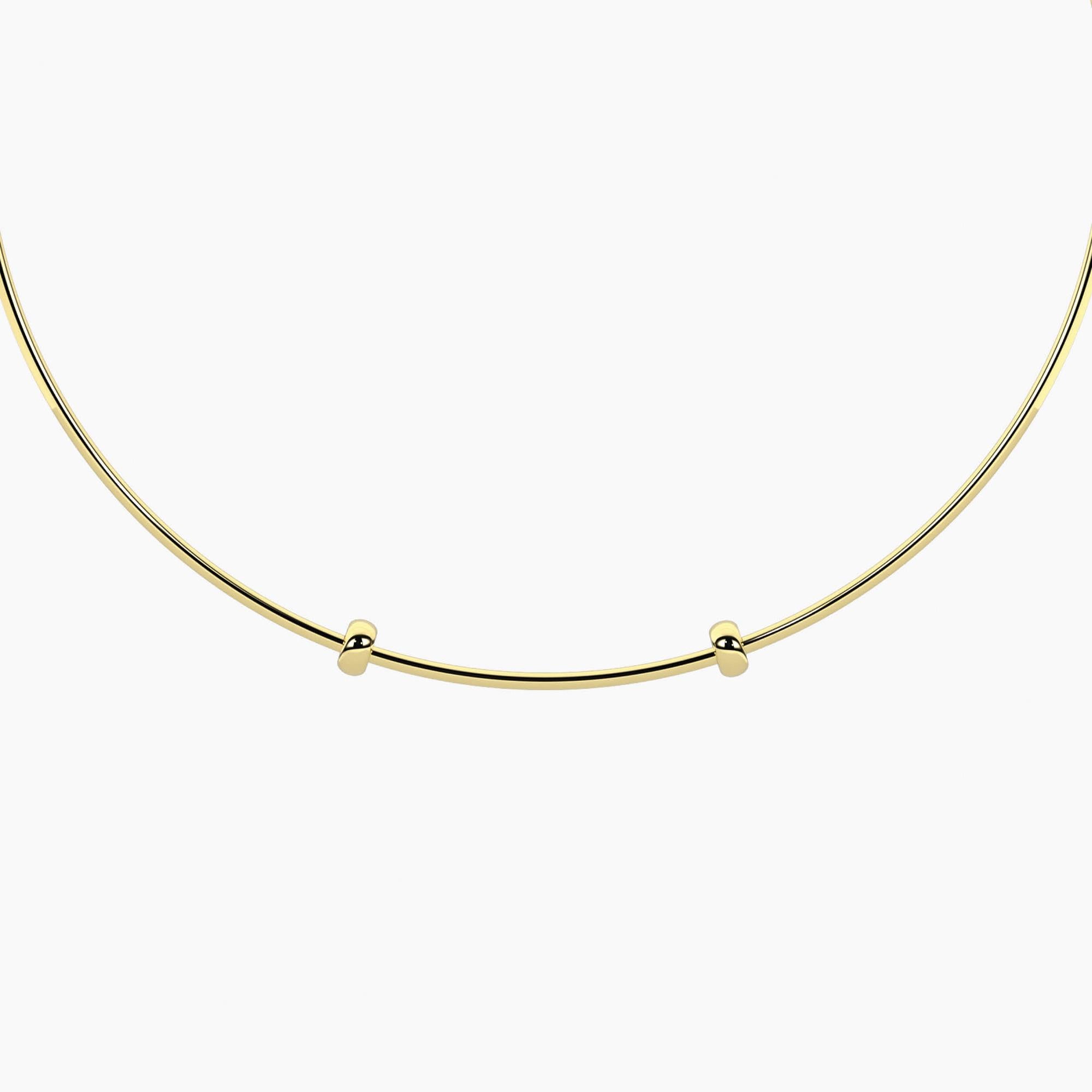 Girocollo kidult in acciaio 316L PVD giallo