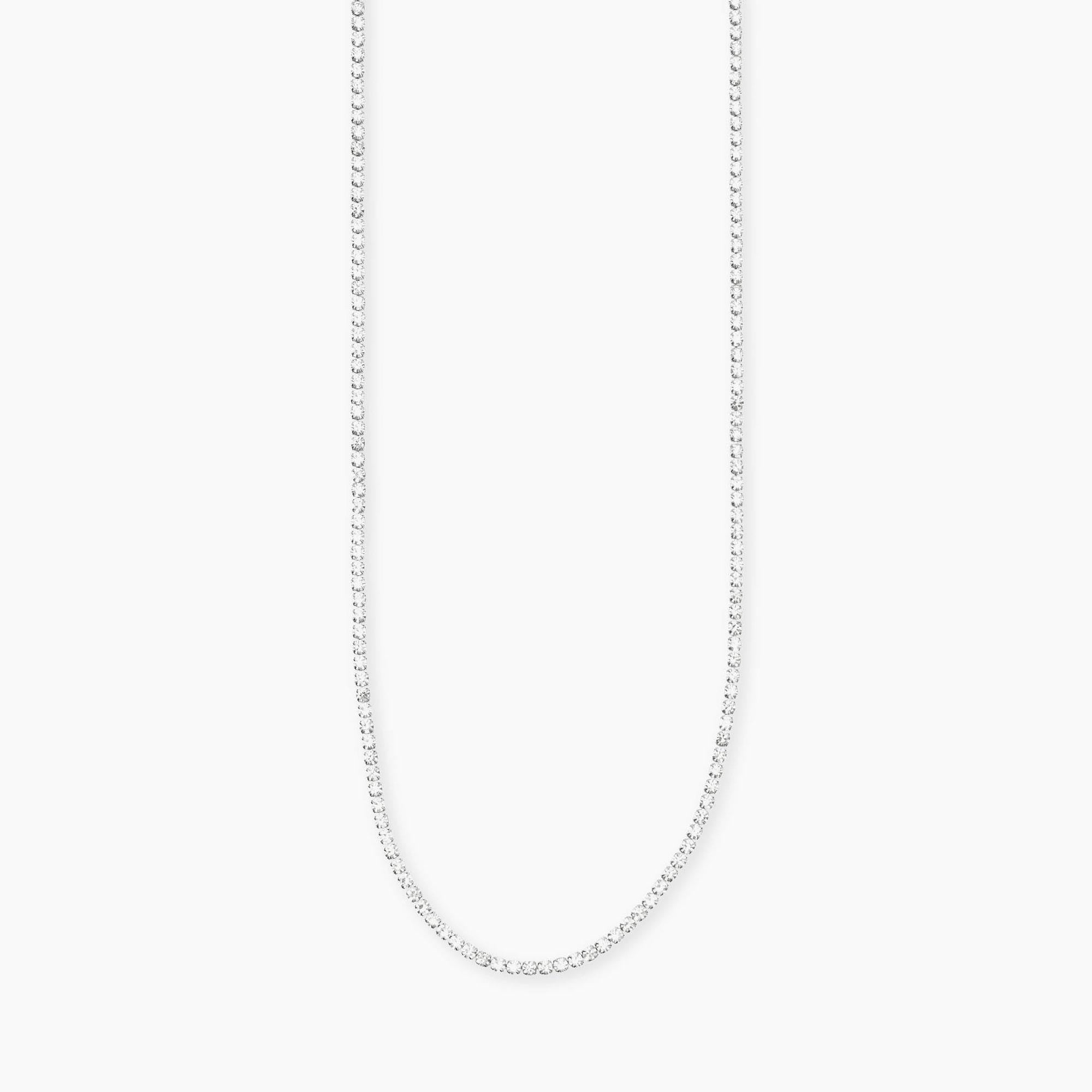 Collana kidult in acciaio 316L cristalli