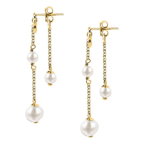 Orecchini donna morellato color oro collezione Perla pr