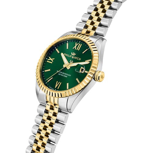 Orologio uomo philip watch quadrante oro verde 41 mm