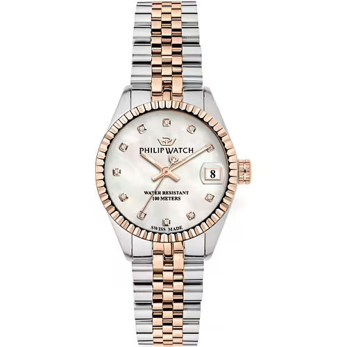 Orologio donna philip watch rosa quadrante bianco 31mm