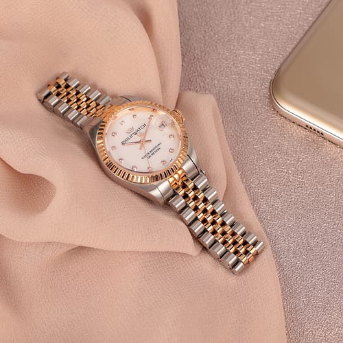 Orologio donna philip watch rosa quadrante bianco 31mm