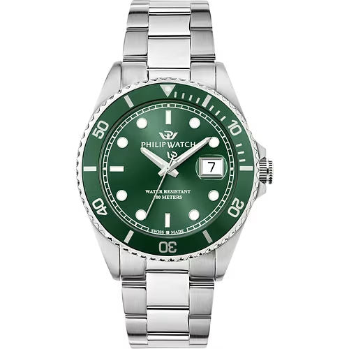 Orologio uomo philip watch quadrante verde 42 mm
