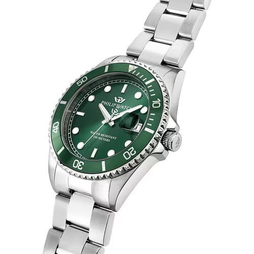 Orologio uomo philip watch quadrante verde 42 mm