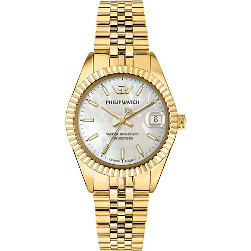 Orologio donna philip watch oro quadrante bianco 28 mm