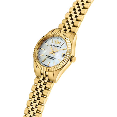 Orologio donna philip watch oro quadrante bianco 28 mm